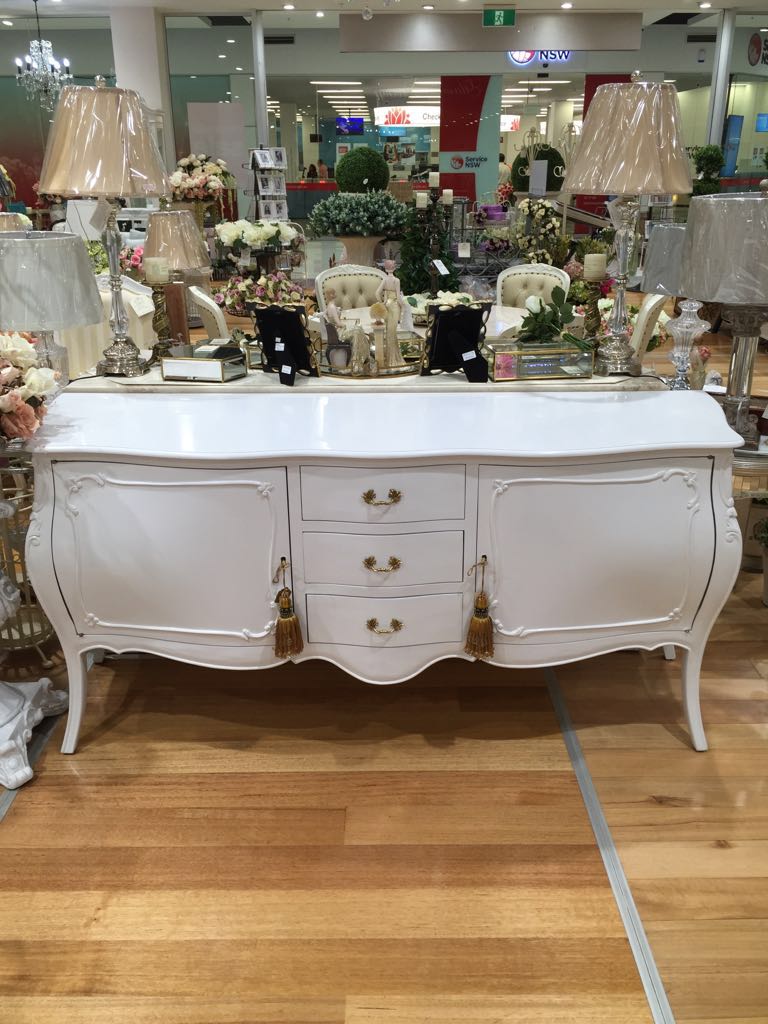 French Sideboard, 3 Drawers 2 Doors